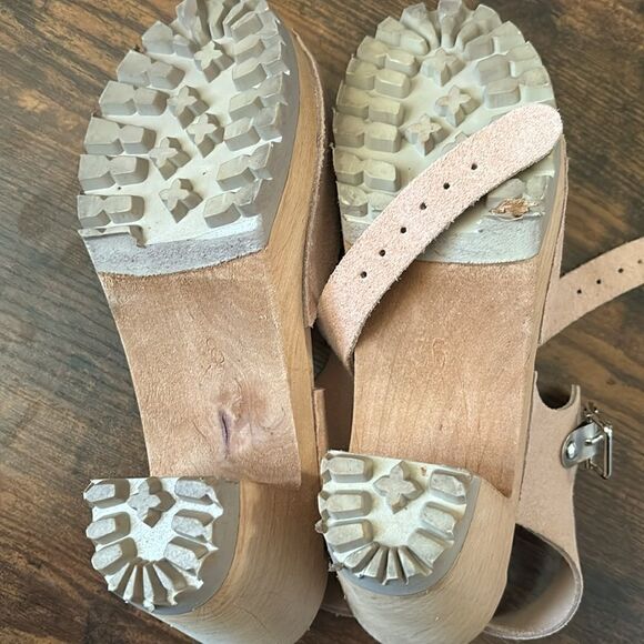 Free People MIA Abby Suede Clogs Size 36 in blush pink - Picture 9 of 11